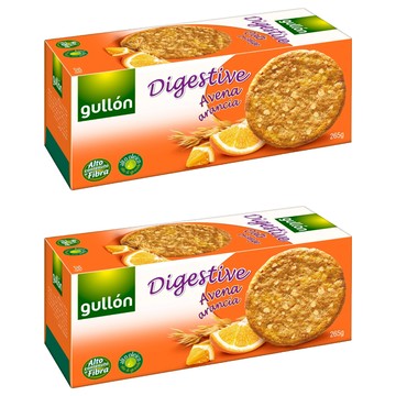 gullon 穀優 燕麥橙香消化餅 265g 全麥餅乾 高纖 不含棕櫚油  2盒