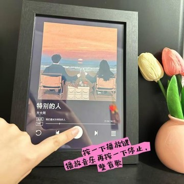 ✅在灣賣家✅【定制】会唱歌的音乐照片音乐盒男女朋友走心圣诞节元旦生日礼物