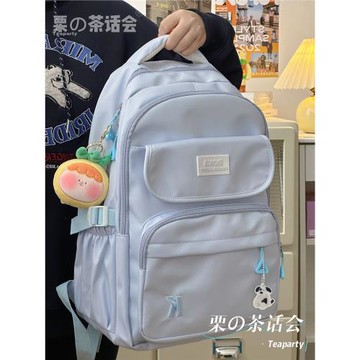 日系ins學院風雙肩包女 大容量輕便高中學生書包休閑百搭電腦背包