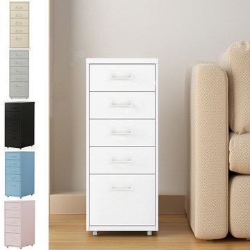 c&b新鋼鐵斯特附輪五抽屜櫃