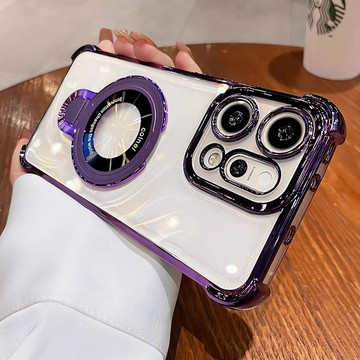 磁吸帶支架 鏡頭全包 氣囊防摔 手機殼 適用OPPO Reno 16 15 14 13 12 11 Pro 防摔殼
