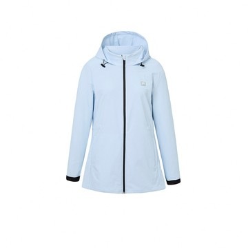 FILA GOLF 女防潑水平織外套-水藍 5JKZ-6003-SB
