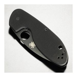 Spyderco 折りたたみナイフ EFFICIENT エフィシエント 直刃 ブラックブレード G10ハンドル C216GPBBK