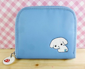 【震撼精品百貨】BuruBuru_抖抖狗~拉鍊皮夾-藍色