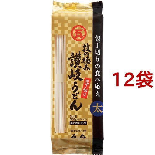 石丸製麺 技の極み 讃岐うどん包丁切り 300g*12袋セット  石丸製麺