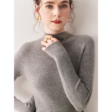 (免運)基礎美學~軟糯baby山羊絨衫女針織衫半高領緊身內搭無縫打底毛衣