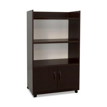 ASSARI-(白)水洗塑鋼2尺緩衝雙門碗盤櫃/廚房櫃-附輪(寬64深40高1