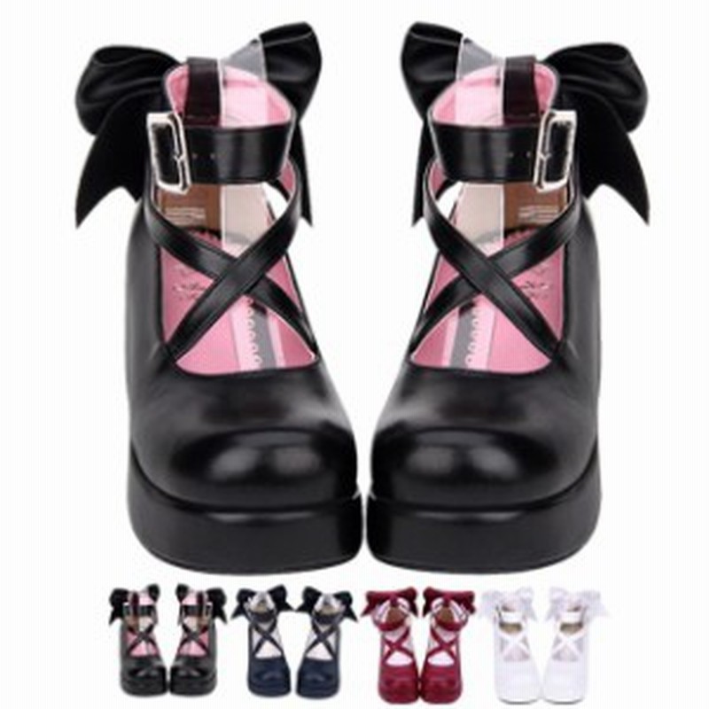 レディース 厚底パンプス リボン シンプル定番ロリータパンプ ストラップパンプス お嬢様 ヒール5cm Shoes ゴスロリ 可愛い 通販 Lineポイント最大1 0 Get Lineショッピング
