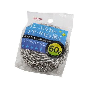 一品川流 日本製 18-8不鏽鋼絲球刷-60g-6入