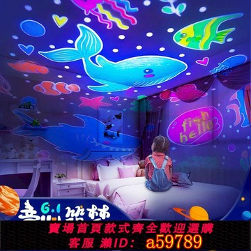 【廠家直銷 可打統編】61兒童禮物心小禮夢幻星空投影夜燈八音盒益智早教極光星空氛圍燈