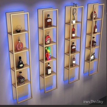 可上門安裝 廠家直銷 墻上裝飾置物架擺件展示架陳列架背景墻壁掛隔闆書架髮光吧臺酒架