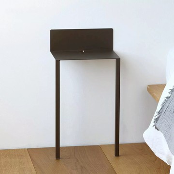 [沐澄家居] FL-520649 力學邊桌25.7x18.2x58-咖啡 需自行DIY組裝