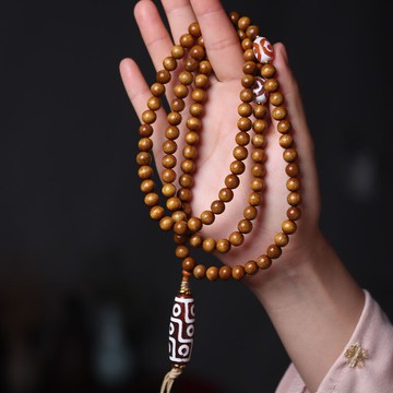 金絲楠木手鏈文玩佛珠手串多圈男女創意禮物念珠飾品天珠配飾送禮