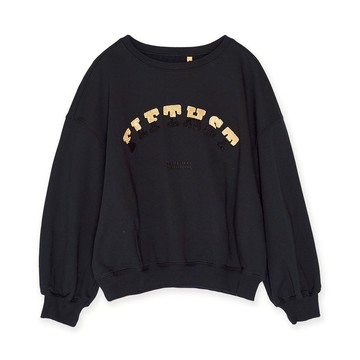 5th STREET｜女裝｜撞色LOGO短版長袖T恤｜黑色