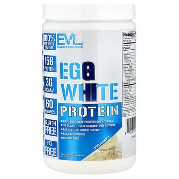 EVLution Nutrition, 蛋清蛋白，原味，0.5 磅（234 克）