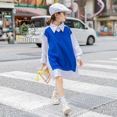 子供ワンピース 子ともブラウス ロング丈ブラウス 子供服 春秋 可愛い きれいめ 女の子 通学 長袖ワンピース キッズカジュアル 小学生 中学生 オシャレ 通販 Lineポイント最大get Lineショッピング
