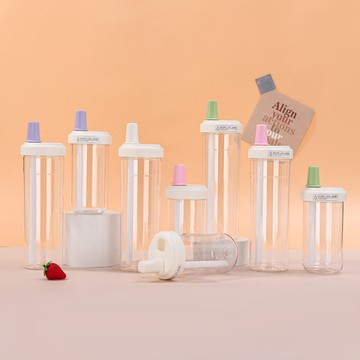 Home Tune家音 新款大容量珍珠奶茶大吸管塑料杯850mL【PM-022】 5D