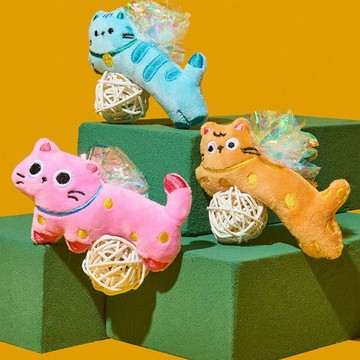 響鈴逗貓棒 / 籐條球貓玩具 / 耐抓耐咬互動用品