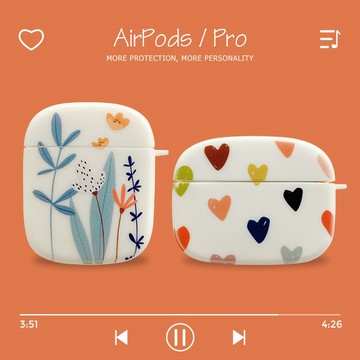 簡約小愛心 Airpods耳機保護套 矽膠耳機套 蘋果耳機保護套 Airpods pro 1 2 3 耳機保護套 送掛鉤