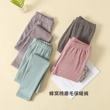 中老年秋褲女士老人寬松加厚款薄絨媽媽內穿單件保暖褲棉毛褲線褲