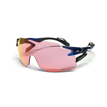 【AirFly】AF301TR-C5 無鼻墊運動太陽眼鏡  真・究極防霧 越野透粉色鏡面鏡片 經典藍/黑  甲斐大貴同款