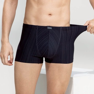 [iONNO] Marvelous非凡系列-莫代爾絲滑棉柔究極品味男士短版平口內褲-冰島黑