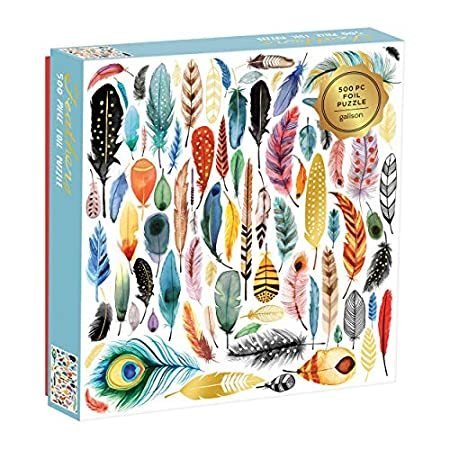 新品Galison Feathers 500 Piece Jigsaw Puzzle for Adults and