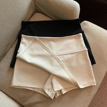 爆款直降價 寬褲 顯瘦 寬褲裙 短褲裙  休閒半身裙女夏季寬腰側開叉瑜伽裙小個子防走光設計感運動短裙褲