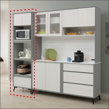 2×7尺收納櫃 餐櫃 餐邊櫃 電器櫃 廚櫃 廚房櫃【163B43901】Leader傢居館163-M172