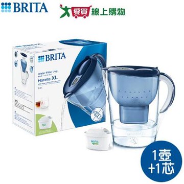 3.5L白 德國BRITA mxpro馬利拉濾水壺 3.5L(白/藍) 含MXPRO濾芯x1個 Marella 濾水 過【愛買】