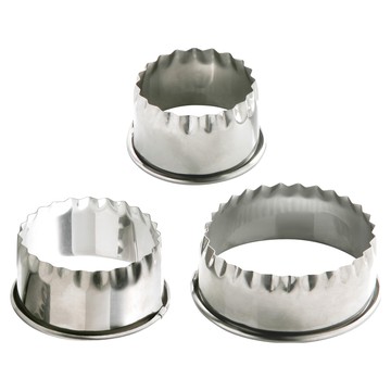 Premier 餅乾模3件組 波浪圓  1組  原鋼色