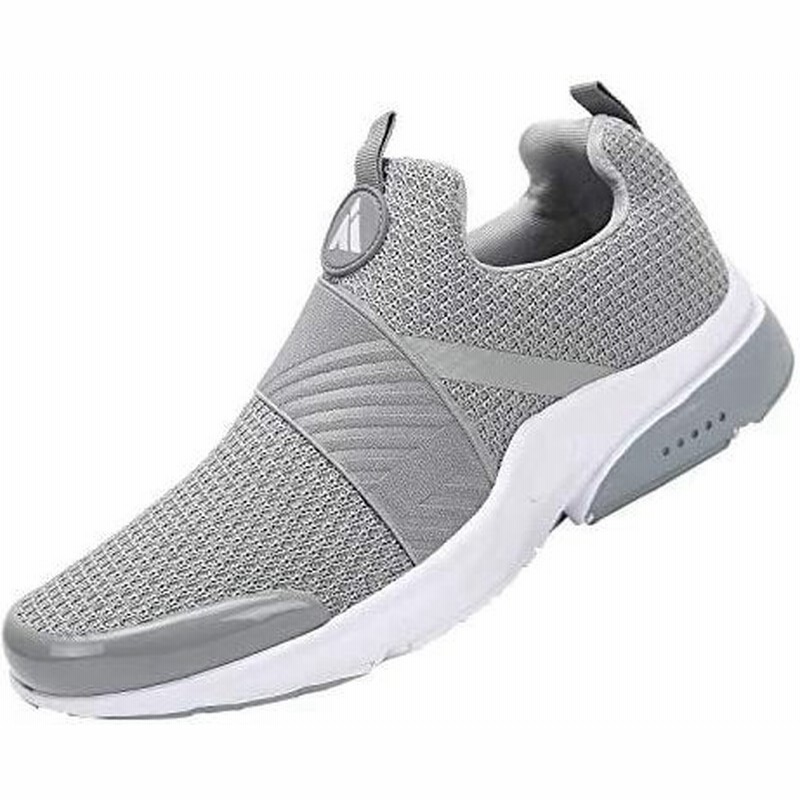 Mishanshaスニーカー メンズ レディース ランニングシューズ 軽量 通気 スポーツシューズ 紐なし グレー 23 0 Cm 通販 Lineポイント最大0 5 Get Lineショッピング