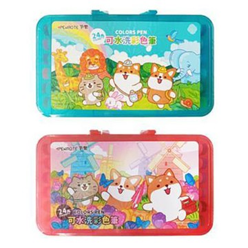 筆樂PENROTE柴語錄水洗彩色筆/DPG8037/24色/藍盒