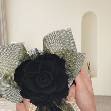 單支永生花束 - 黑 (玫瑰)