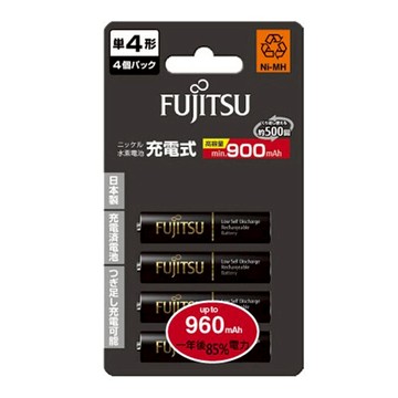 FUJITSU 富士通 4號 960mAh 充電電池 4入 / 卡｜領券最高折$220