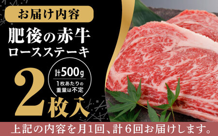 肥後の赤牛 ロースステーキ 500g ロース ステーキ 贅沢 熊本 赤牛 あか牛 褐牛 あかうし 褐毛和種 肥後 冷凍 国産 牛肉 九州産 熊本産[YDF028]