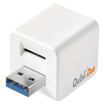 maktar Qubii Duo USB-A 備份豆腐 雙用版 支援雙系統 充電時自動備份  白色  1個