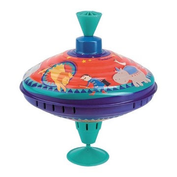 Moulin Roty 大金屬陀螺 - 馬戲團 童趣插圖 豐富想像力 適合4歲以上兒童  1個