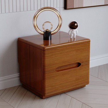 公司貨開發票 床頭柜全實木北歐日式落地床邊收納儲物柜現代簡約原木色小型整裝 快速出貨