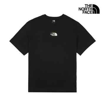 男款黑色胸前刺繡文字短袖T恤｜8GWHJK3
