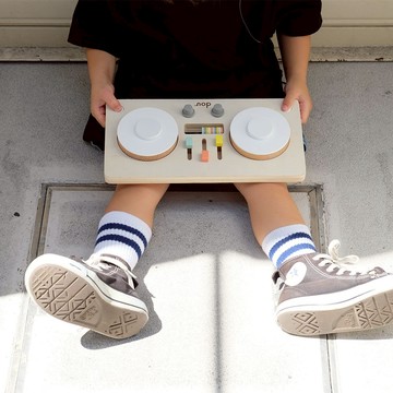 【OOYII吾憶】日本 dou toy 小小 DJ 木製混音器唱盤玩具組｜生日禮物、週歲禮物｜適用年齡三歲以上