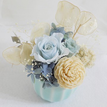 日月永生盆花 結婚捧花永生乾燥花畢業謝師禮物生日畢業禮物七夕