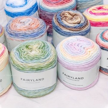跨境代發款Cake Yarn Balls Vibrant Multicolor Wool Blend