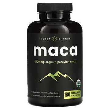 NutraChamps, 瑪卡，180 粒有機膠囊