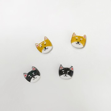 可愛柴柴 - 手作/手繪耳環