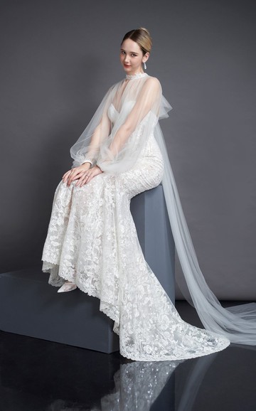 Arlene 透膚綁帶活動袖