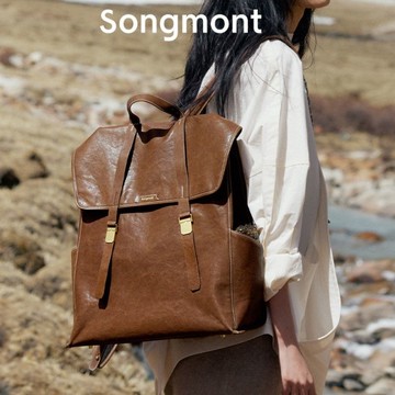 ong山下松新款復古雙肩包循跡系列大號16寸雙肩背包電腦包175YJ 快速寄出