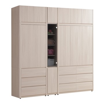 【唯熙傢俱】馬修斯橡木白7.7x8.2尺衣櫃