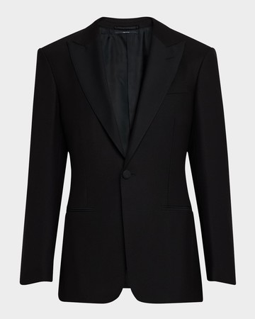 Men's Wool Barethea Peak Lapel Sport Coat