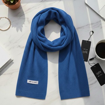 極暖純羊絨圍巾(中性-星辰藍F)